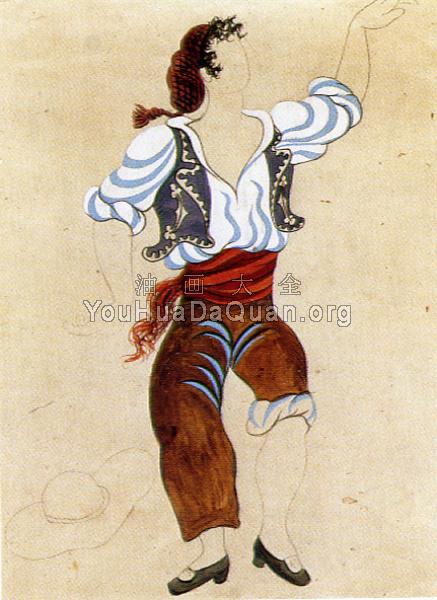 芭蕾舞剧《三角帽》服装设计：磨坊主 - 巴勃罗·毕加索